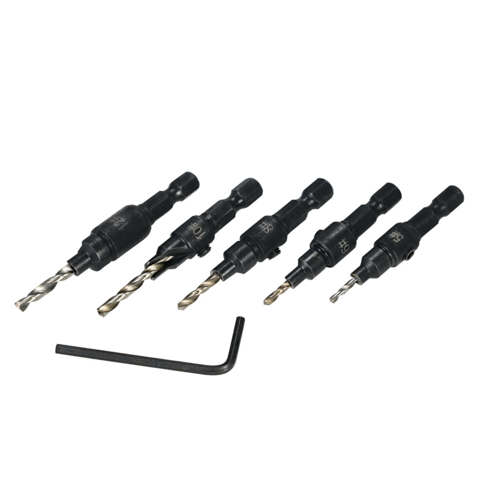 Hex Shank Hss Countersink Drill Cone Bit Set For Woodworking 5Pcs 7651341231191