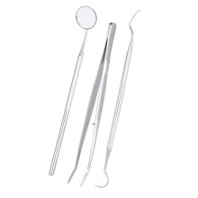 Oral Hygiene Set 3pcs - Stainless Steel Dentist-Grade Dental Tools Kit