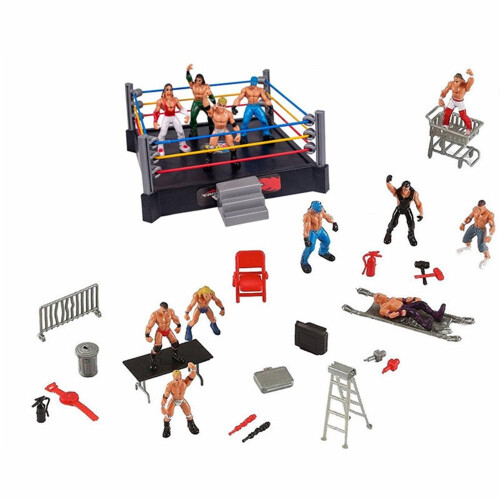 Wrestler-Ring-Set: 12 Wrestler + 1 Ring, 5 cm 2