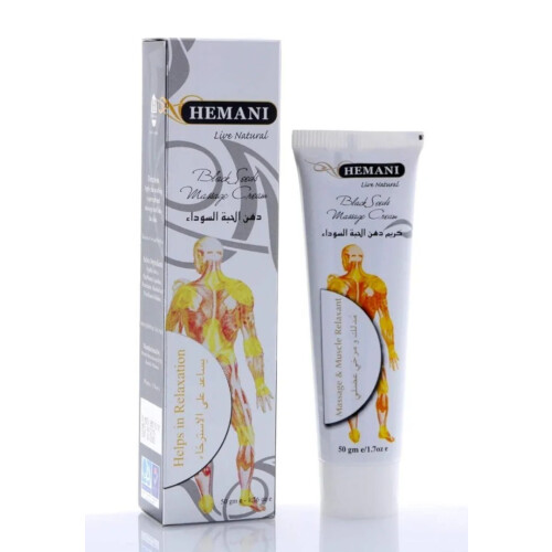 Hemani Black Seed Massage Cream Tube | Herbal Pain Relief & Relaxing Body Massage Cream for Muscles & Joints