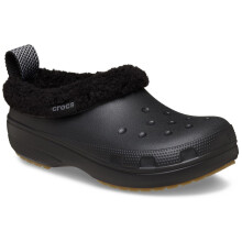 (Black, 4 (Adults')) Crocs Classic Lined Shorty Thermoplastic Men's Black Slippers