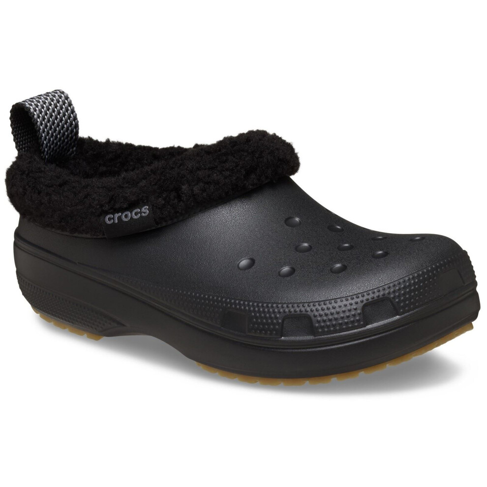Crocs (Black, 12 (Adults')) Classic Lined Shorty Thermoplastic Men's Black Slippers