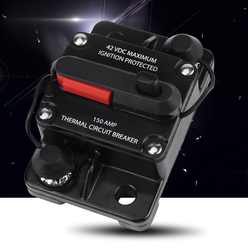 Dc12v-42V 150A Waterproof Car Audio Inline Circuit Breaker, Manual Reset 9311341234193