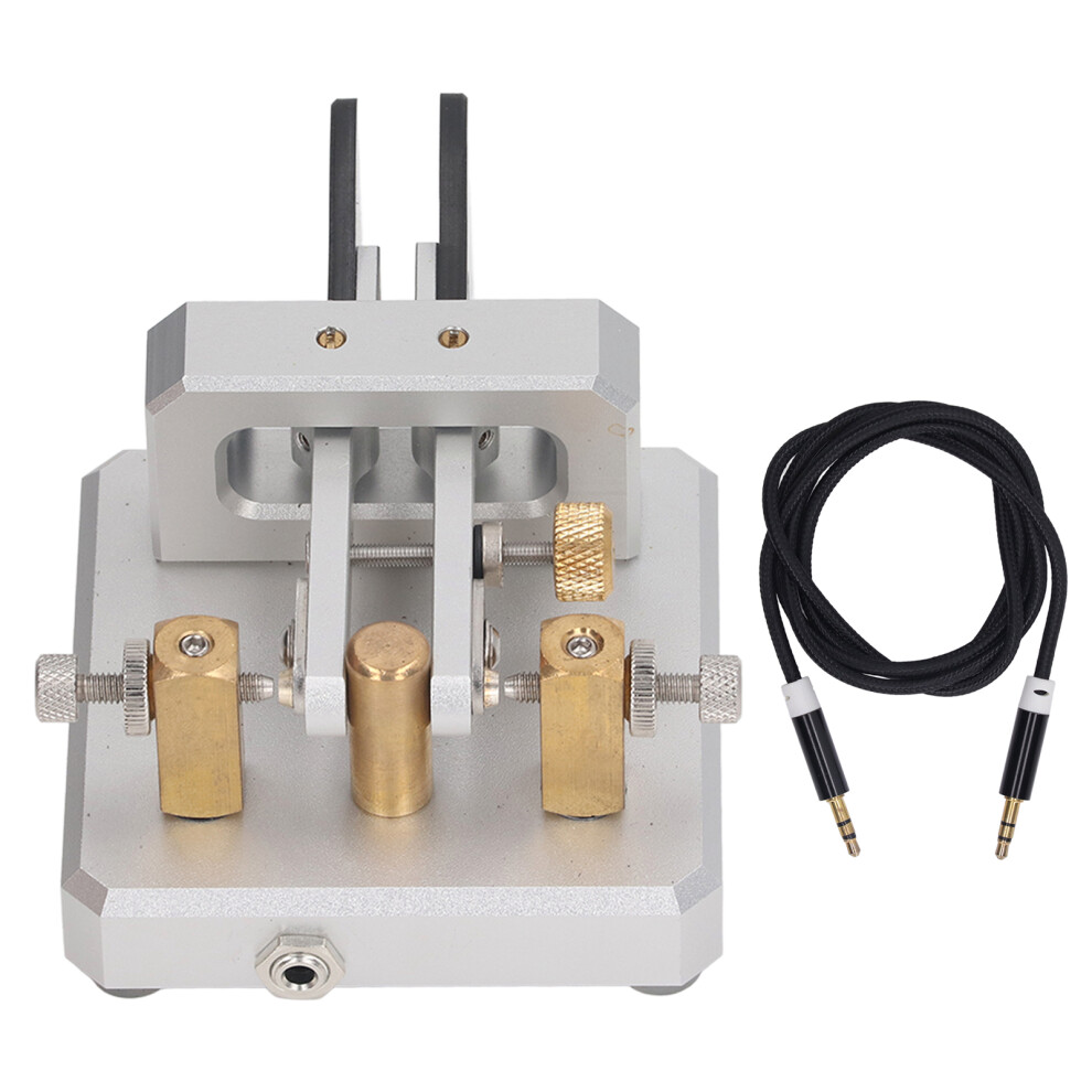 Morse Code Key Double Paddle Automatic Cw Silver 9121376672118