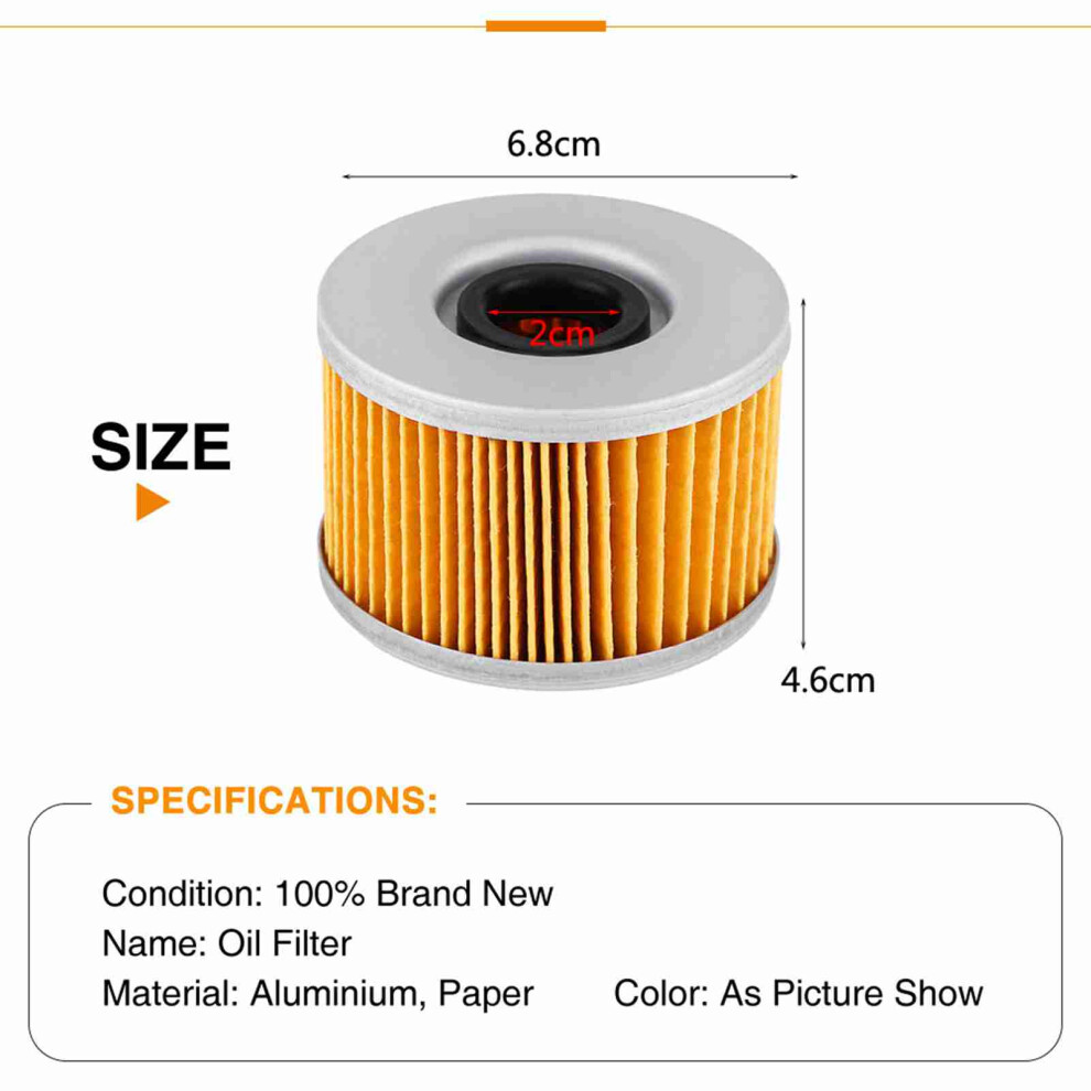Motorcycle ATV Oil Filter for Honda TRX400 500 650 CBR250 CB400 GL500 GL650