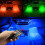 4pcs Car Interior LED Light Kit Music Sync Underdash RGB Light Strips 5