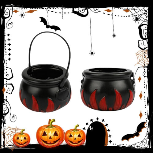 Halloween Hexenkessel 12-LED bunt 14x10cm 2