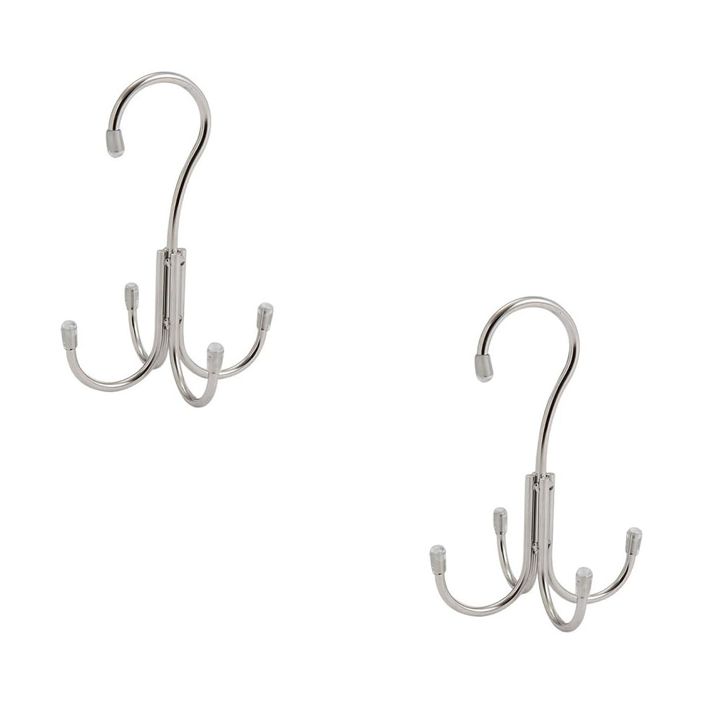 2 Pack Belt Hanger For Closet Storage, 4 Hooks For Belts, Socks, Gloves, Durable Closet Organizer Accessories 6947110140247
