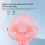 Clip-On-Ventilator ABS 18650 3-Stufen Pink 720 USB-Mini 7