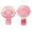 Clip-On-Ventilator ABS 18650 3-Stufen Pink 720 USB-Mini 1