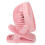Clip-On-Ventilator ABS 18650 3-Stufen Pink 720 USB-Mini 4