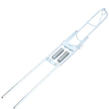Tragbare Metall-Fischerrutehalterung mit Doppel-Feder, 43 cm Ständer