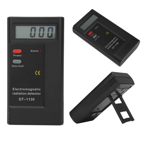 PC Battery LCD EMF Meter 50Hz-2000MHz Radiation Detector Compact Black 2