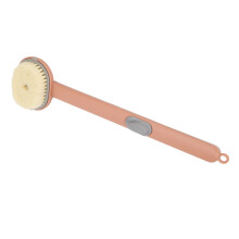 Badbürste mit langem Griff und abnehmbarem Kopf, pink