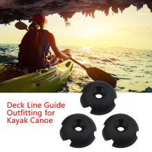 10pcs Nylon Deck Line Guides for Kayak Canoe - Black, 3.5cm