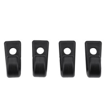 Essential 25PCS Black Nylon J Hooks for Kayak Bungee and Canoe Use