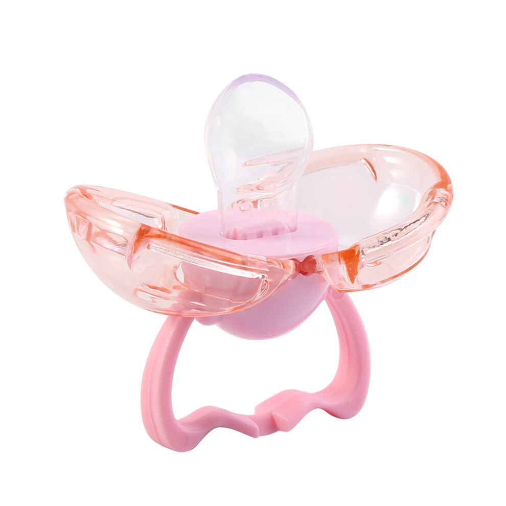 Silicone Newborn Pacifier With Auto-Close Anti-Dust Nipple Pink