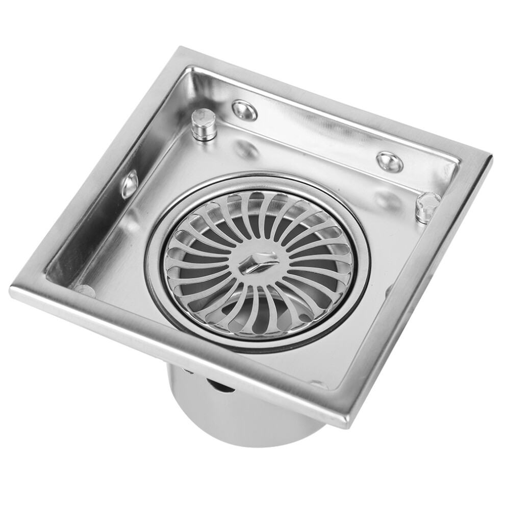 Rapid Drainage Floor Grate Stainless Steel Odor Prevention Easy Tile Fit 4911341248524