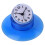 Waterproof Quartz Wall Clock with Suction for Bathroom Kitchen - Blue 6