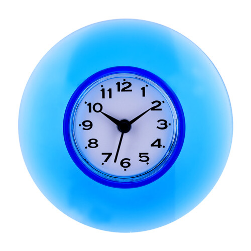 Waterproof Quartz Wall Clock with Suction for Bathroom Kitchen - Blue 1