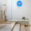 Waterproof Quartz Wall Clock with Suction for Bathroom Kitchen - Blue 3