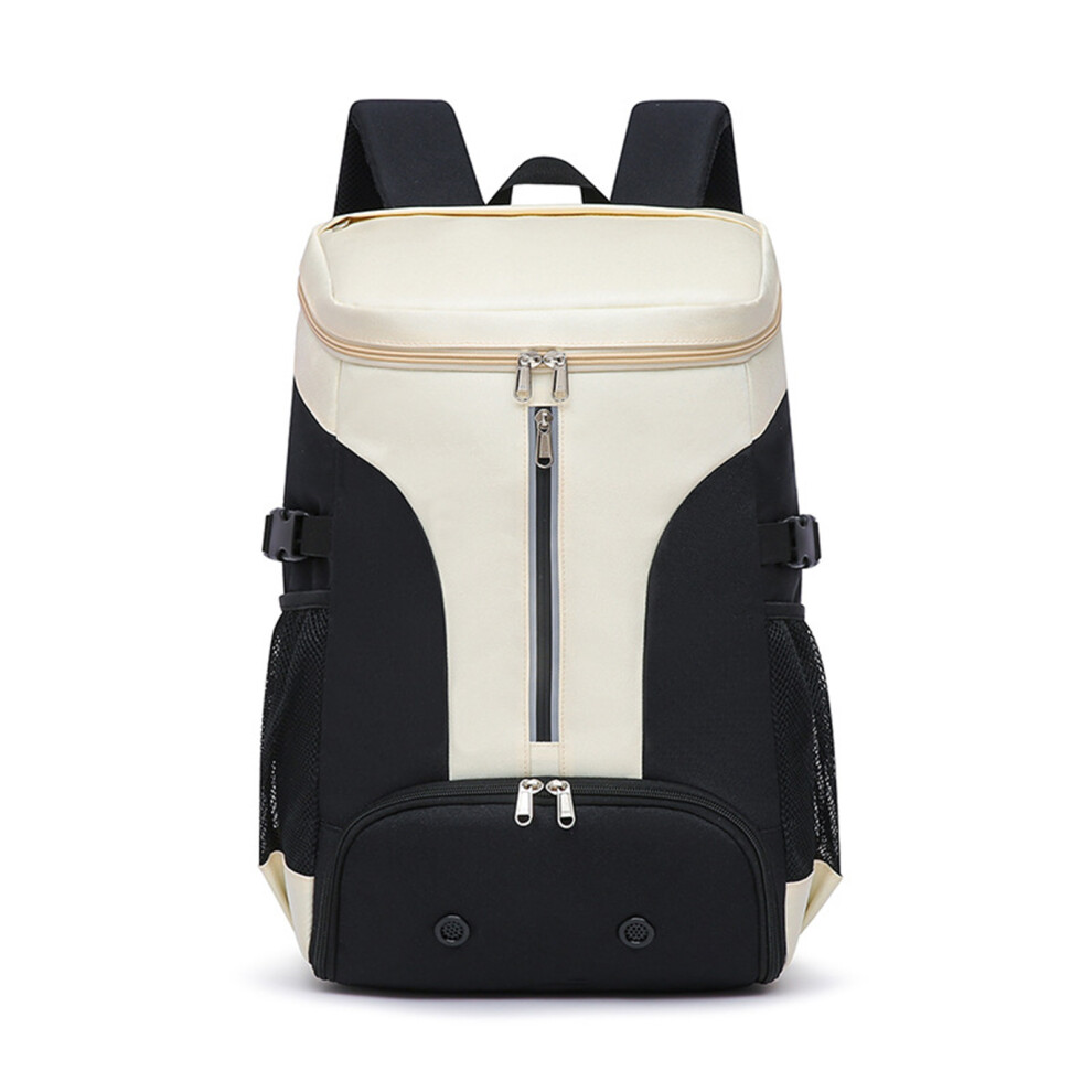 (white) Badminton Backpack With Large Capacity For All Gear Breathable-image-OPC-PJMFK6G-NEW