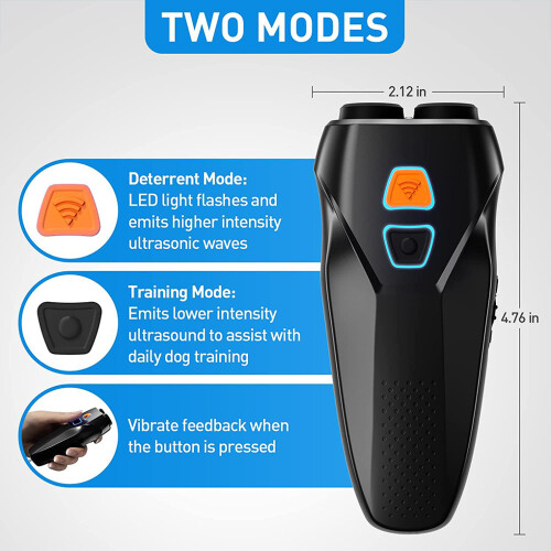 (black) Anti Barking Device With Double Probe Double Transformer Drive LED 2