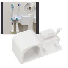 Wall Mounted Waterproof Toothbrush Holder with Self-Adhesive Mounting