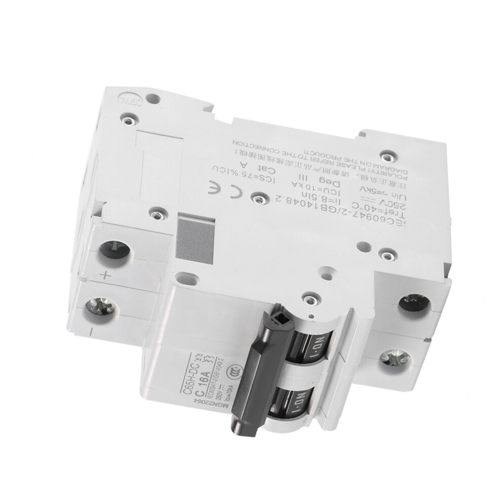 C65h-Dc 2-Pole 250V Dc Solar Energy Breaker 16A Air Switch For Solar Power 4151341251791