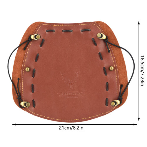 Leather Archery Arm Guard, Adjustable, Lightweight, Brown, 21x18.5cm 1