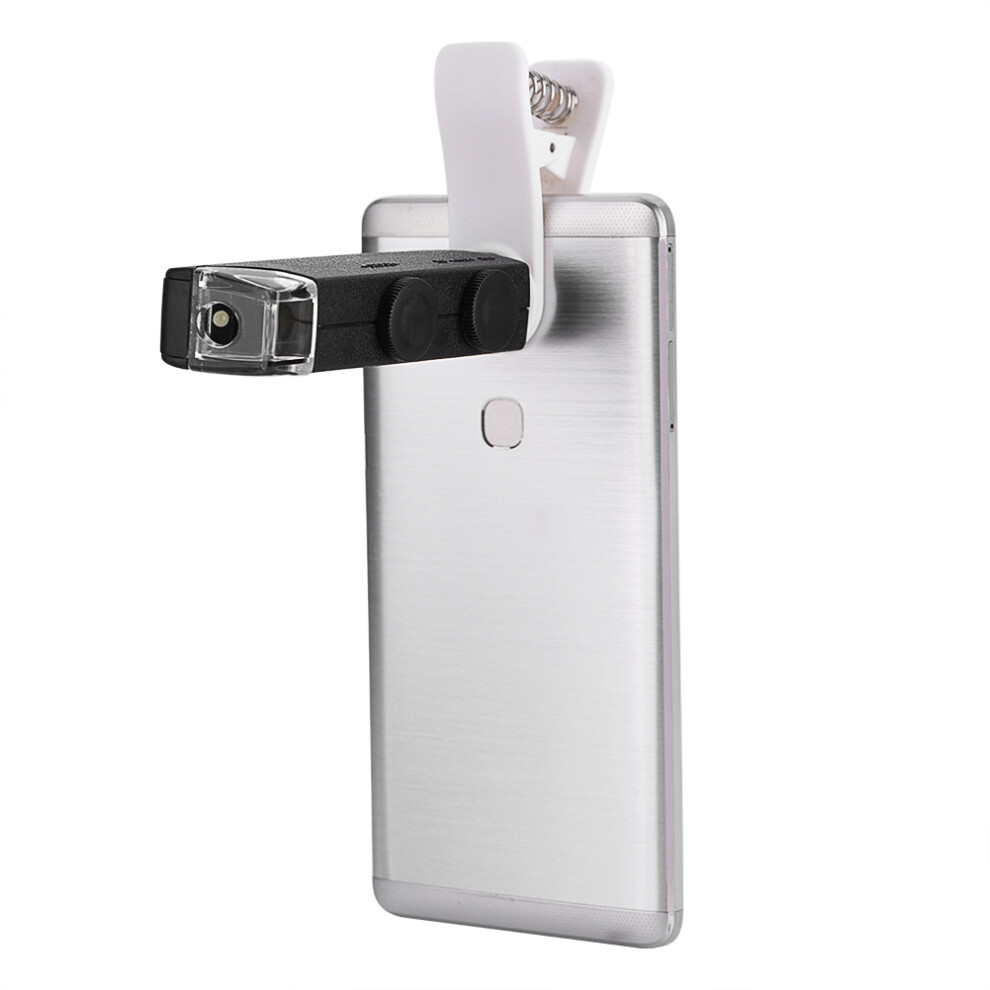 60X-100X Mobile Phone Microscope Lens With Led & Clip Light 5081341253558
