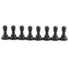 Eco-Friendly Plastic Chessmen L - Black & White Noiseless Portable Design