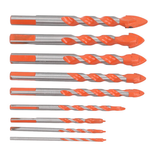 9Pcs Masonry Drill Bits Set Cemented Carbide 1