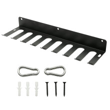 Baseball Bat Rack with Solid Steel Construction, Includes Hook Hardware and 2 Hanging Buckles for Equipment Organization