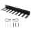 Baseball Bat Rack with Hook Hardware, Solid Steel Construction, Includes 2 Hanging Buckles, Equipment Organizer 1