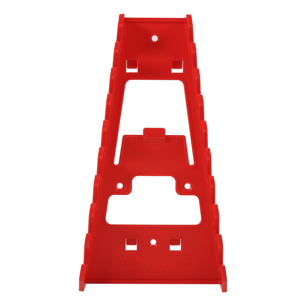 9 Slot Red Plastic Wrench Rack Organizer 22Cm X 12Cm X 3.5Cm 3351341255558