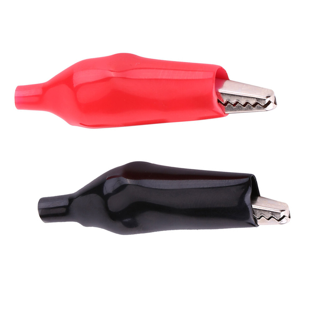 Black&Red 45Mm Alligator Clips 20Pcs Testing Probe Crocodile Clamp Kit 8761341256038
