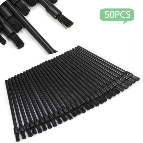 50pcs Disposable Black Lip Brush Cosmetic Applicator Wand Tools Set 1