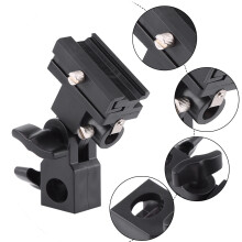 Black Hot Shoe Flash Umbrella Holder Light Stand Bracket for Photography
