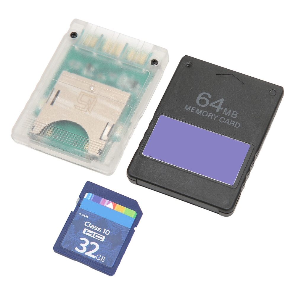 Console Card Adapter Plug & Play Storage Card Reader For Ps2 Slim 32G 4651341259396