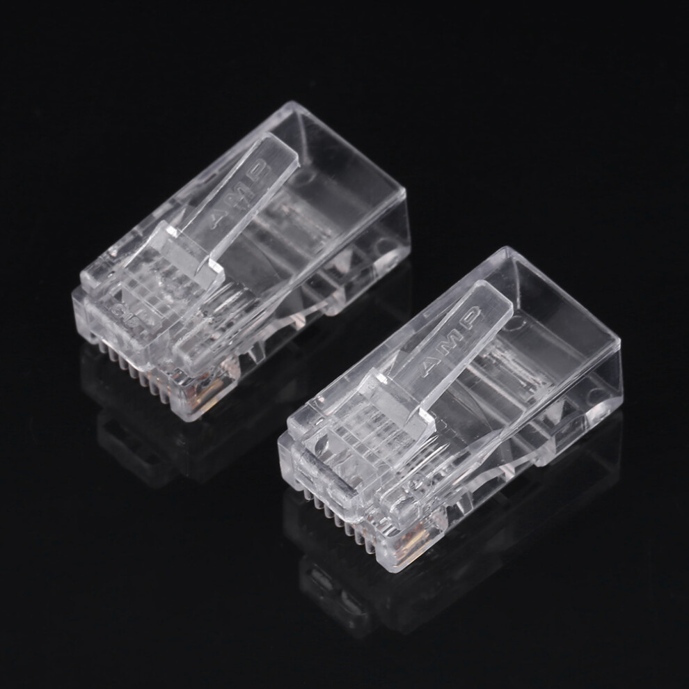 100 Pcs Cat5e Rj45 8P8c Modular Plug Heads For Network Cables 8291341261676