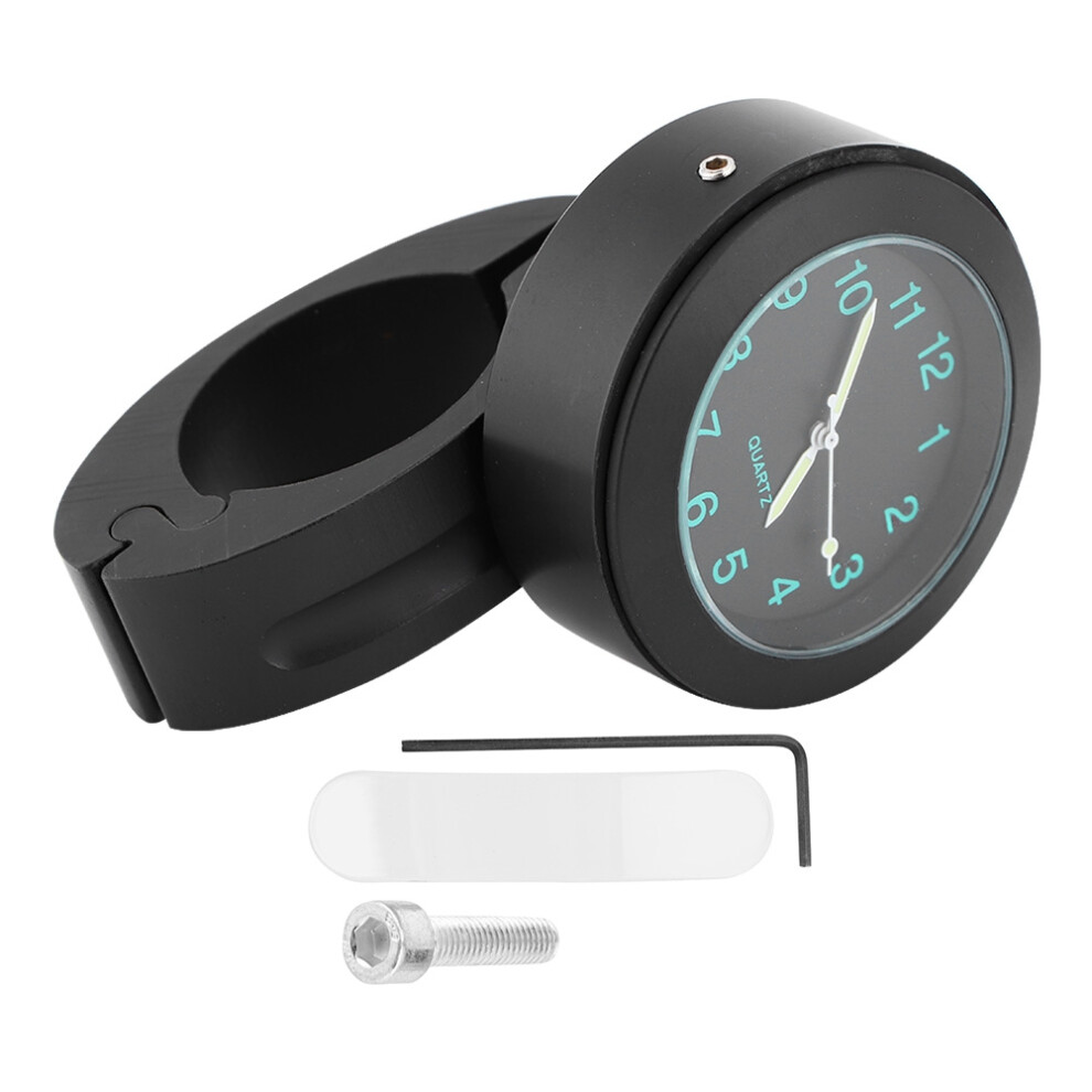 22/25Mm Motorcycle Handlebar Mount Clock Universal Black 9121376675072