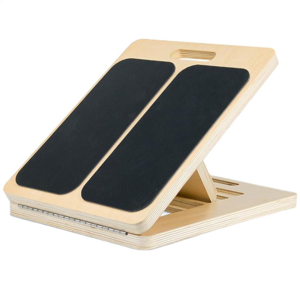 Calf Stretcher Slant Board Non-Slip Portable Wooden Tilt Plate for Leg, Knee, Ankle, Foot, and Heel Stretching