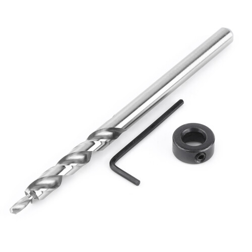 Adjustable 3/8" Lip & Spur Drill Bit for Wood with Depth Stop & Hex Key 1
