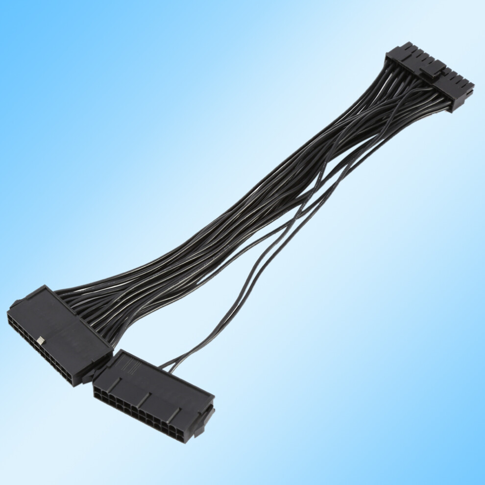 Seamless 30Cm Dual Psu Adapter 24Pin Cable For Gaming And Mining 8781341264192