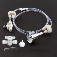 White DIY Aquarium CO2 System Kit for Planted Tanks with Valve & Gauge