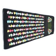 Foldable Foot Massage Mat 170x35cm Leather & PP Cushion Easy Store