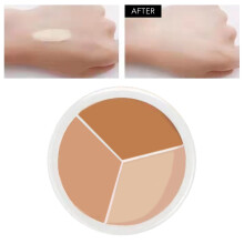 Gesichtshaut Concealer Dreifarbig Flecken Abdeckcreme zur Abdeckung von Gesichtsflecken, Markierungen und dunklen Ringen unter den Augen