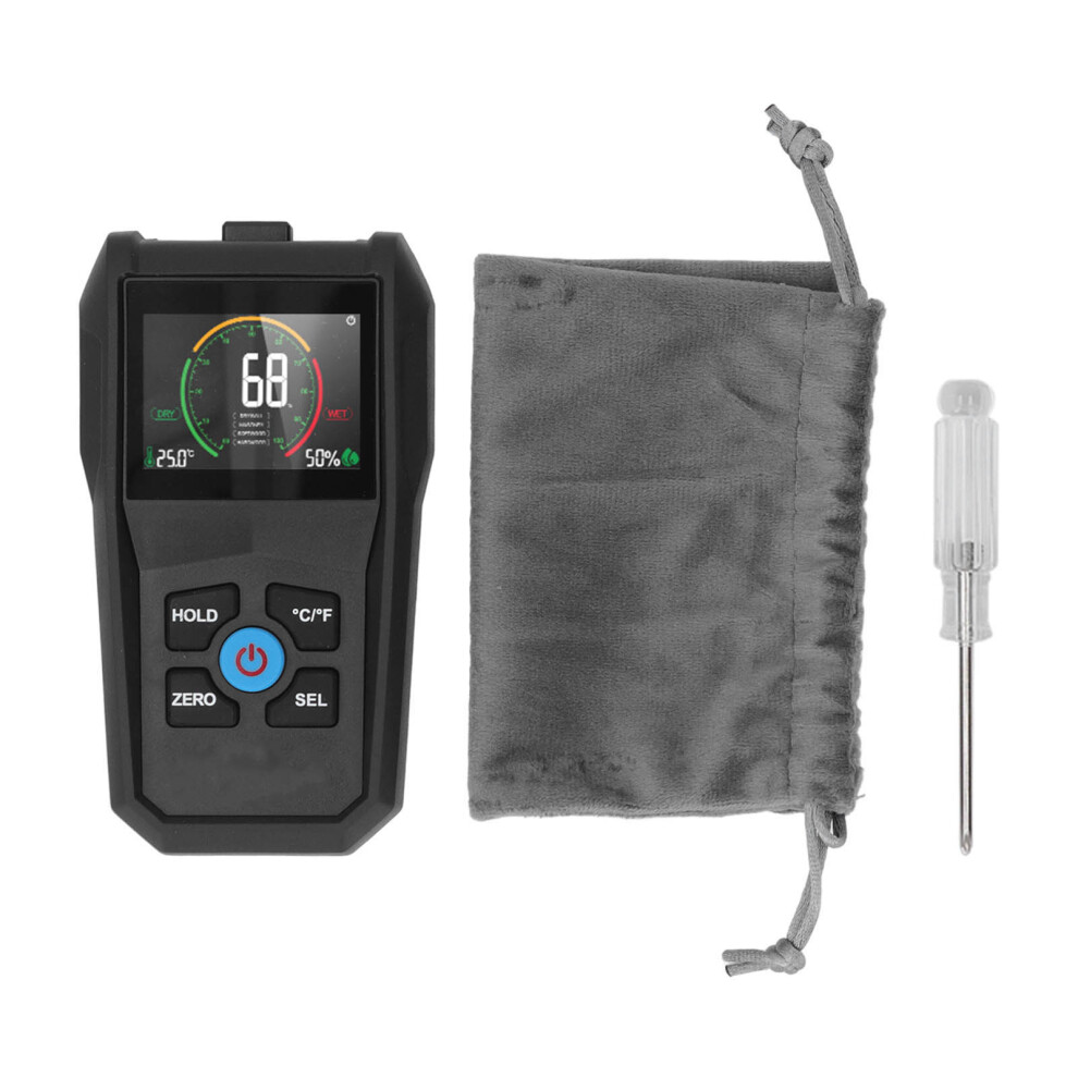 Pinless Moisture Meter LCD Digital Display 4 in 1