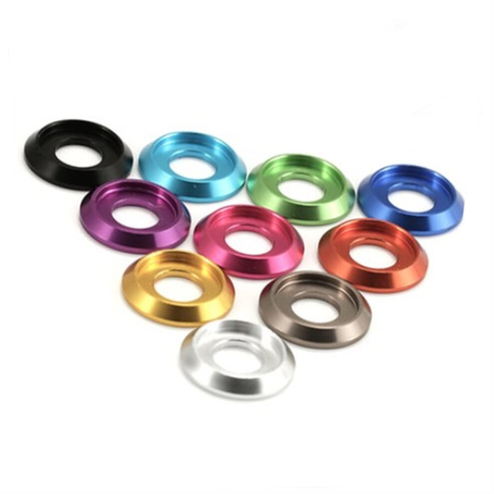 Metal Washers Aluminum Fender Washer Set 10Pcs M6 Silver Colorful Washers For Button Head Bolts M2 M2.5 M3 M4 M5 M8 6482260646374